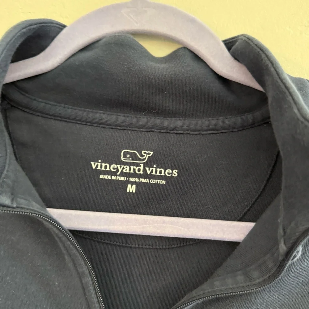 Vineyard Vines Men's Navy Quarter Zip Sweater